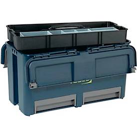 Raaco Werkzeugkoffer Compact 27, 6 Einsteckfächer, B 474 x T 239 x H 250 mm, Polypropylen, blau