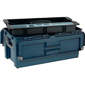Raaco Werkzeugkoffer Compact 37, 7 Einsteckfächer, B 540 x T 300 x H 230 mm, Polypropylen, blau