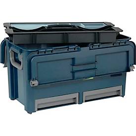 Raaco Werkzeugkoffer Compact 47, 7 Einsteckfächer, B 540 x T 300 x H 295 mm, Polypropylen, blau