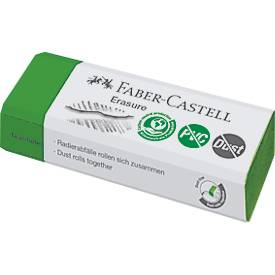 Radierer FABER-CASTELL Erasure Dust-Free, für schmierfreies Radieren, PVC-frei, B 45 x T22 x H 13 mm, grün