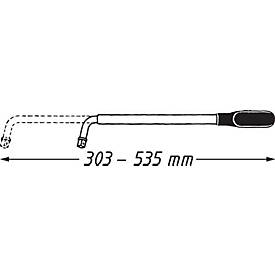 Radmutternschlüssel 12,5 mm(1/2 Zoll) L.min.303mm L.max.535mm