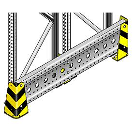 Rammschutz, f. Palettenregal PR 600, f. Rahmentiefe 850 bis 2450 mm, inkl. Zubehör