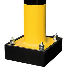 Rammschutzbügel SWING, Inneneinsatz, 1240 x 750 mm, gelb/schwarz