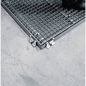 Image of Randbefestigung für asecos Bodenelemente mit Höhe 125 mm, Stahl verzinkt, B 20 x T 80 mm