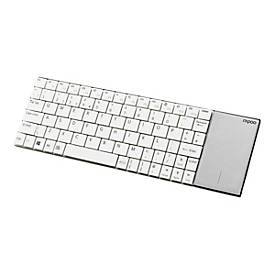 Rapoo E2710 - Tastatur - mit Touchpad - kabellos - 2.4 GHz - weiß