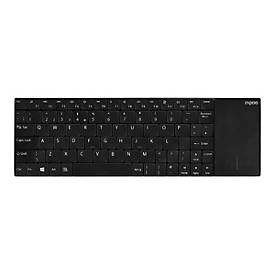 Rapoo E2710 Wireless Touch - Tastatur - mit Touchpad - kabellos - 2.4 GHz - Schwarz