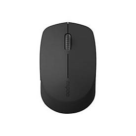 Rapoo M100 - Maus - kabellos - 2.4 GHz, Bluetooth 4.0, Bluetooth 3.0 - Schwarz