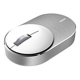 Rapoo M600Mini - Maus - kabellos - 2.4 GHz, Bluetooth 4.0, Bluetooth 3.0 - kabelloser Empfänger (USB) - weiß