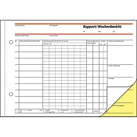 Rapport/Wochenbericht Sigel SD029, selbstdurchschreibend, DIN A5 quer, 2 x 40 Blatt