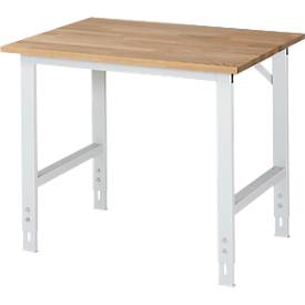 RAU Arbeitstisch, Buche-Platte, B 1000 x T 800 x H 760-1080 mm