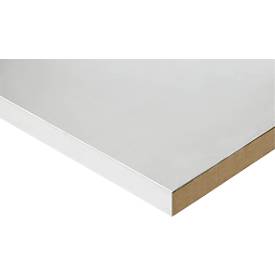 Rau Arbeitstisch Tom, manuell höhenverstellbar, 25 mm MDF-Platte mit Stahlblechbelag, bis 500 kg, B 1000 x T 800 x H 760-1080 mm, silber/lichtgrau