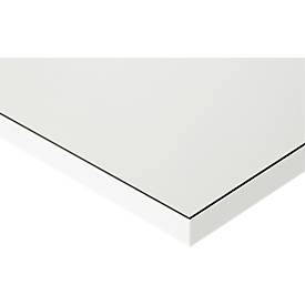 Rau ESD-Arbeitstisch Jerry, manuell höhenverstellbar, 28 mm Spanplatte mit Melaminbelag, bis 300 kg, B 2000 x T 1000 x H 800-850 mm, lichtgrau