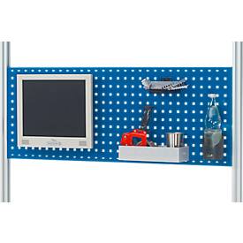 Rau Lochplatte für höhenverstellbare Arbeitsplatzsysteme Serie E, 4-Kant Systemlochung, B 1500 x T 40 x H 450 mm, bis 30 kg