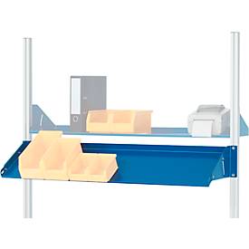 Rau Metallablage für höhenverstellbare Arbeitsplatzsysteme Serie E, neigungsverstellbar, B 1200 x T 300 x H 160 mm, bis 30 kg, 1 Stück