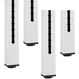 Rau Packtischsystem 01 Werkbank-Serie 8000, B 2000 x T 900 x H 840-1040 mm, Buche-Massivholzplatte, bis 1250 kg