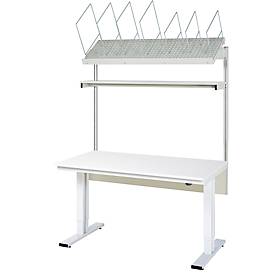 Rau Packtischsystem 01 Werktisch-Serie adlatus 300, B 2000 x T 1000 x H 720-1120 mm, Melamin-Platte, bis 300 kg