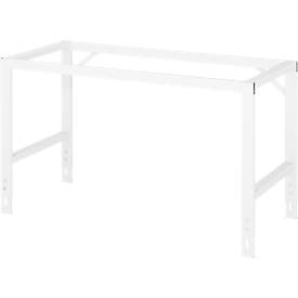 Rau Packtischsystem 02 Arbeitstisch-Serie Tom, B 1500 x T 1000 x H 760-1080 mm, Buche-Massivholzplatte, bis 500 kg