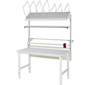 Rau Packtischsystem 03 Arbeitstisch-Serie Tom, B 2000 x T 1000 x H 760-1080 mm, Melamin-Platte, bis 500 kg
