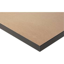 Rau Werktisch Adlatus, elektrisch höhenverstellbar, 22 mm MDF-Platte, bis 300 kg, braun/lichtgrau, Größenauswahl