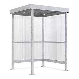 Raucherunterstand WSM Jena, Outdoor, für 2-3 Personen B 1550 x T 1550 x H 2360 mm, verzinkt