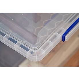 Really Useful Boxes Aufbewahrungsboxen, transparent, mit Deckel, 10,5L, 3 Stück