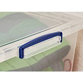 Really Useful Boxes Aufbewahrungsboxen, transparent, mit Deckel, 33,5L, 5 Stück