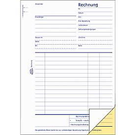 Rechnung Avery Zweckform 1730-5, Format A5, 5 Bücher mit jeweils 2 x 40 Blatt, FSC®-Papier, weiß/gelb