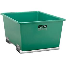 Rechteckbehälter Standard, GFK, mit Staplertaschen, 1500 l