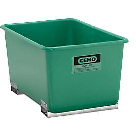 Rechteckbehälter Standard, GFK, mit Staplertaschen, 400 l