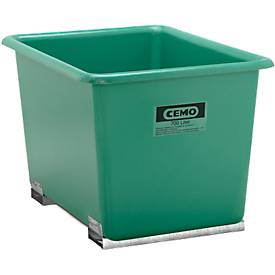 Rechteckbehälter Standard, GFK, mit Staplertaschen, 700 l