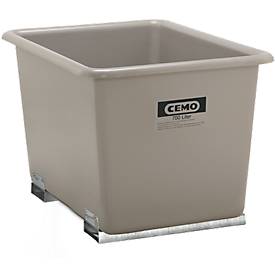 Rechteckbehälter Standard, GFK, mit Staplertaschen, 700 l