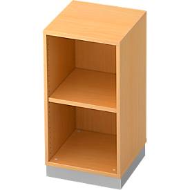 Regal, 2 OH, B 400 x T 400 mm, Buche-Dekor