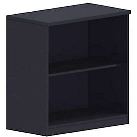 Regal BEXXSTAR, 2 Ordnerhöhen, B 800 x T 445 x H 825 mm, schwarz