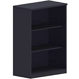 Regal BEXXSTAR, 3 Ordnerhöhen, B 800 x T 445 x H 1155 mm, schwarz