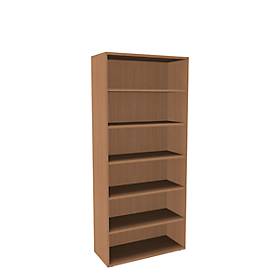 Regal, einteilig, B 1000 mm, 6 OH, Buche-Dekor