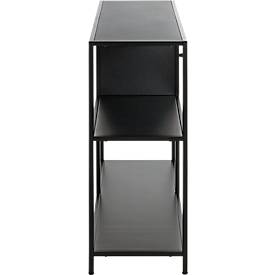 Regal HAKU, 4 Fächer mit jeweils bis zu 10 kg Tragkraft, B 1000 x T 300 x H 750 mm, Stahl/Metall, schwarz