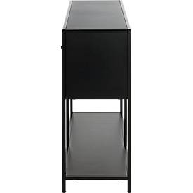 Regal HAKU, 4 Fächer mit jeweils bis zu 10 kg Tragkraft, B 1000 x T 300 x H 750 mm, Stahl/Metall, schwarz