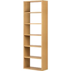 Regal Pombal, 6 Ordnerhöhen, erweiterbar, Breite 740 mm, Wildeiche