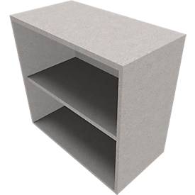 Regal SOLUS PLAY, 2 Ordnerhöhen, B 800 x T 420 x H 748 mm, Ceramic grey