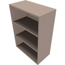 Regal SOLUS PLAY, 3 Ordnerhöhen, B 800 x T 420 x H 1122 mm, Stone grey