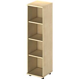 Regal TETRIS WOOD, 4 OH, Höhe inkl. Gleiter, B 400 mm, Ahorn-Dekor
