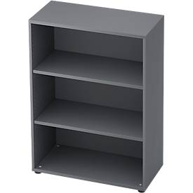 Regal TOPAS LINE, 3 Ordnerhöhen, B 800 mm, graphit