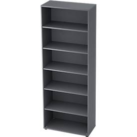 Regal TOPAS LINE, 6 Ordnerhöhen, B 800 mm, graphit