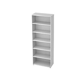Regal TOPAS LINE, 6 Ordnerhöhen, B 800 mm, weiß