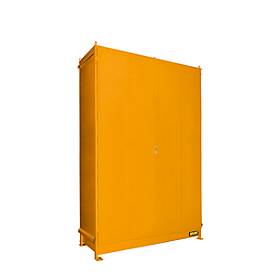 Regalcontainer BAUER CEN 33-3 IBC, Stahl, Doppelflügeltor, B 3895 x T 1585 x H 4995 mm, orange