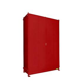 Regalcontainer BAUER CEN 33-3 IBC, Stahl, Doppelflügeltor, B 3895 x T 1585 x H 4995 mm, rot