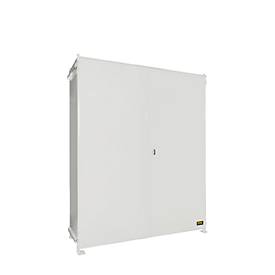 Regalcontainer BAUER CEN 36-3, Stahl, Doppelflügeltor, B 3910 x T 1500 x H 4550 mm, weiß