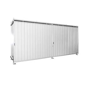 Regalcontainer BAUER CEN 59-2, Stahl, Schiebetor, B 6255 x T 1550 x H 2980 mm, weiß