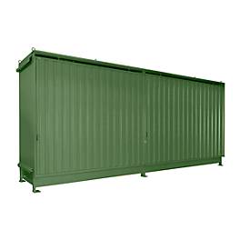 Regalcontainer BAUER CEN 65-2 IBC, Stahl, Schiebetor, B 6915 x T 1550 x H 3445 mm, grün