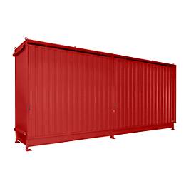 Regalcontainer BAUER CEN 65-2 IBC, Stahl, Schiebetor, B 7100 x T 1550 x H 3465 mm, rot